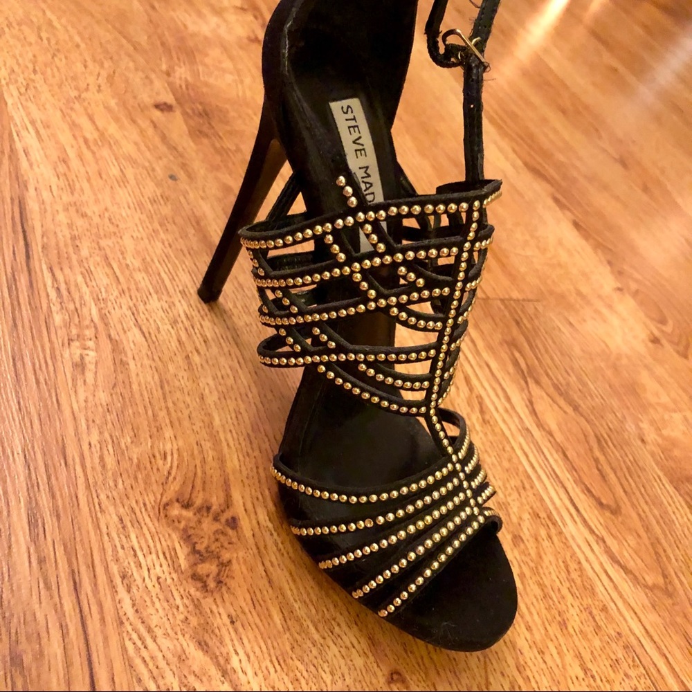 Steve Madden magnola gold studded caged heels